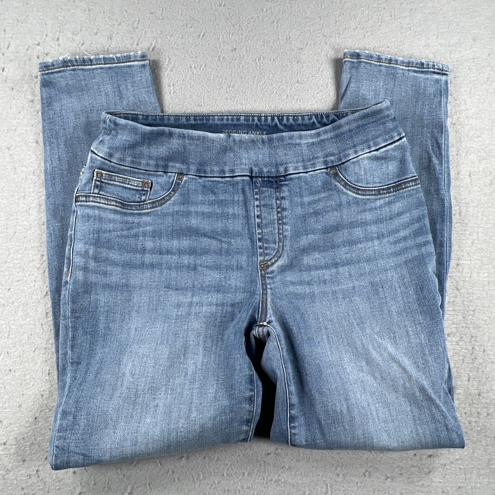 Chicos Women's Pull On Jegging Ankle Jeans Light Wash Stretch Size 0R (US 4R)